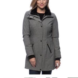 Jessica Simpson Grey & Black Long Winter Snow Ski Coat Jacket Sz 3X Thumbholes